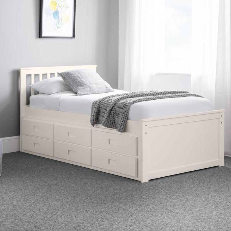 Candor UK Single - DE 90 X 190 Cm Storage Bed, White