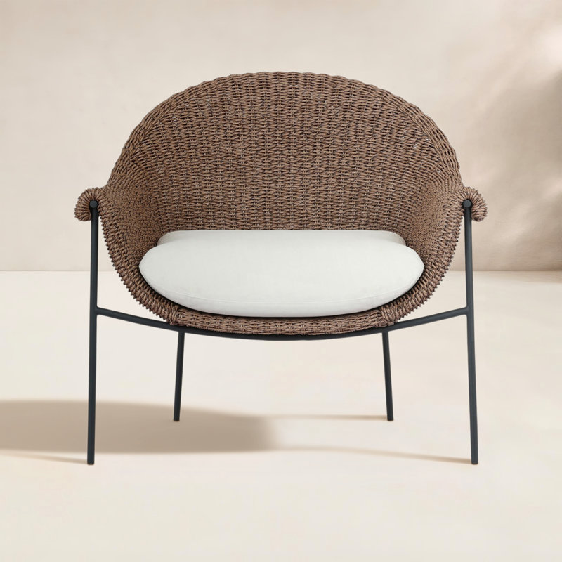 Suerte Outdoor Chair-Faux Black Hyacinth, Arashi Salt