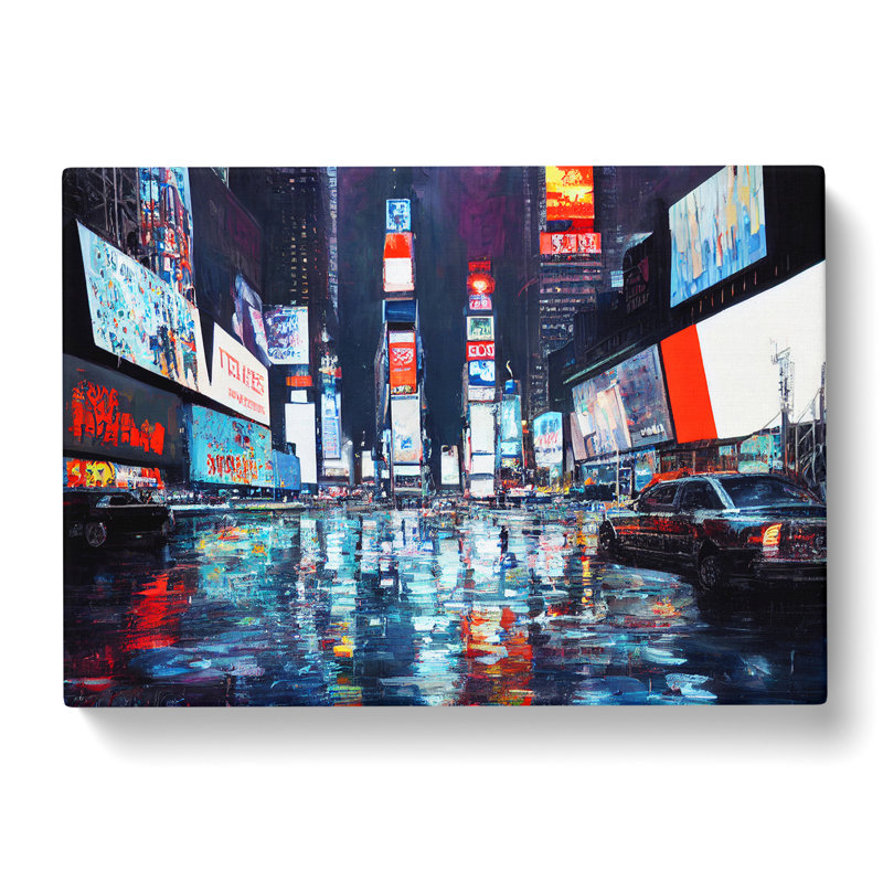 Times Square Vol.1 - Wrapped Canvas Painting, 35cm H x 50cm W x 3cm D