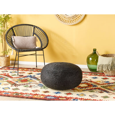 Lunas 60cm Wide Round Pouf Ottoman