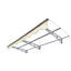 Auvent de porte de 79 po x 34 po avec feuille en polycarbonate et support en alliage d'aluminium pour le mur d'entrée en bois