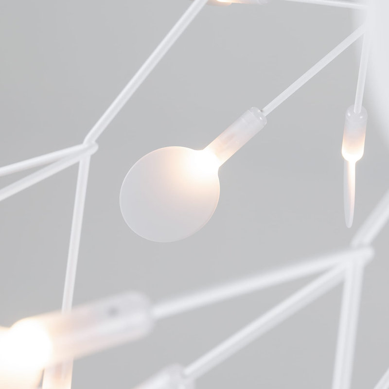 Heracleum III LED Chandelier, 393.7", White, 25.6" H x 38.6" W x 38.6" D