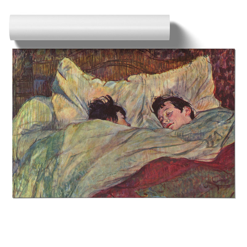 In Bed by Henri de Toulouse Lautrec - Frameless Print, 30cm H x 42cm W x 0.1cm D