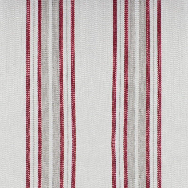 Luis Bustamante Striped Fabric, Rojo