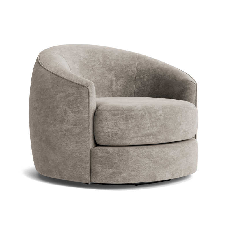 Giselle Full Swivel Chair, Vintage Chenille - Mink