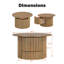 Table basse ronde avec tiroir-385672418