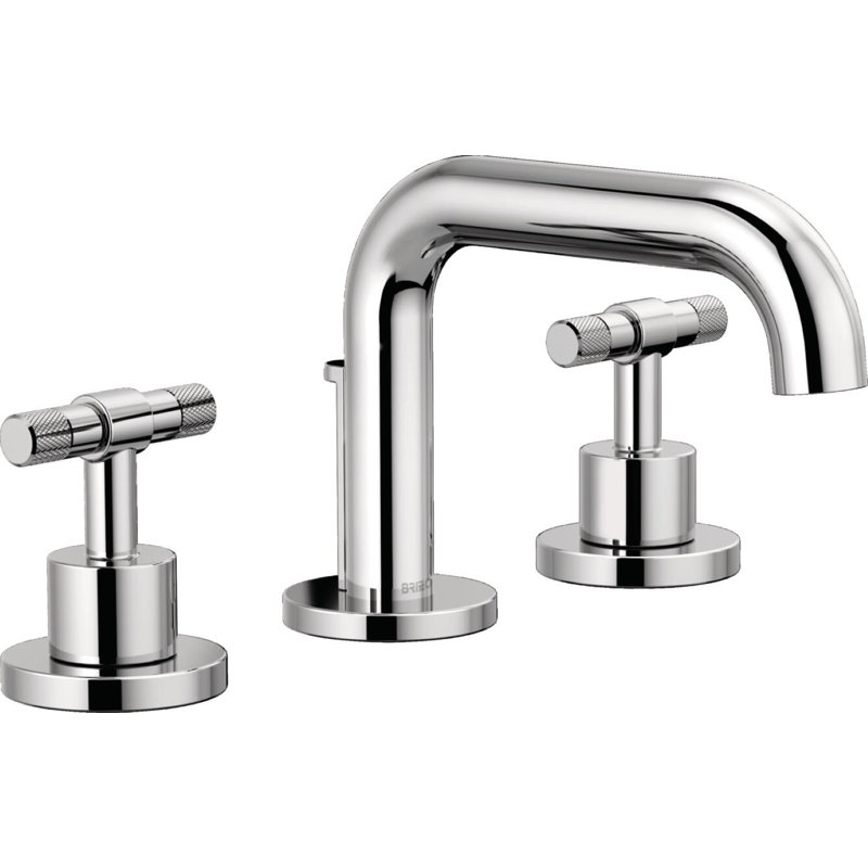 Litze® Widespread Lavatory Faucet With Low Spout, T-Lever Handle, Polished Chrome, 1.2 GPM