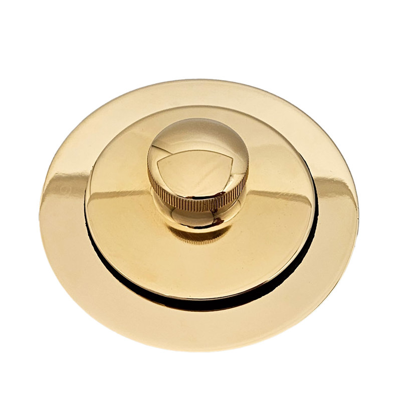 Ensemble de drain de baignoire en PVC 1-1 / 2 "x 12" avec trop-plein à deux trous avec trop-plein, Laiton poli, Two-hole