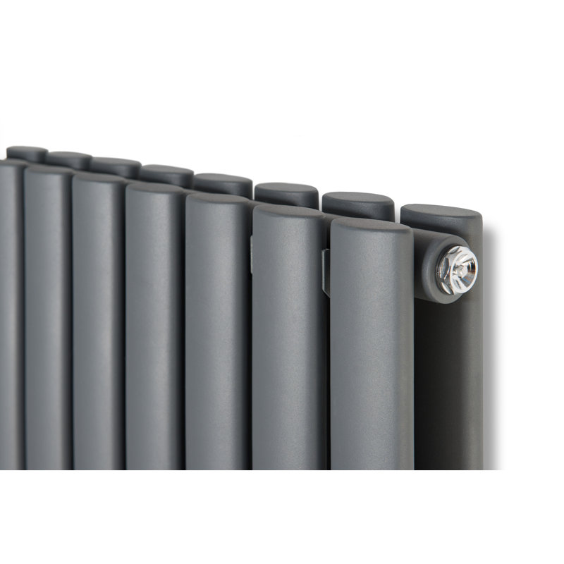 Angela Vertical Designer Radiator, Anthracite, 150cm H x 29.4cm W x 10.2cm D