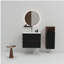 Meuble-lavabo mural noir et noyer Gloria