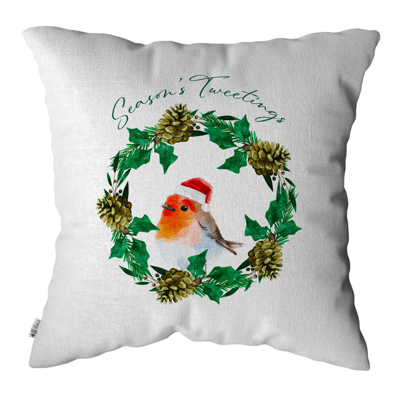 White Square Euro Pillow Cover