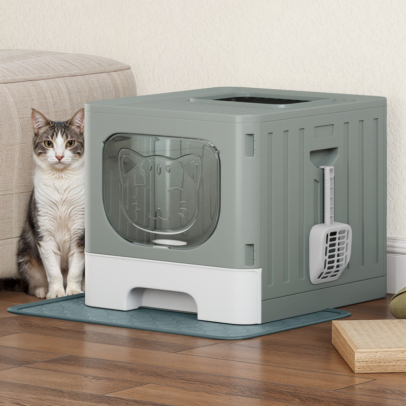 Bac à litière pour chat en plastique