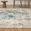 Tapis bleu / ivoire Evelyn Performance-1150658897