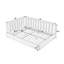 Structure de lit double rembourrée capitonnée, structure de canapé-lit avec dossier et accoudoirs confortables, lit double pour chambre à coucher, salon, velours beige