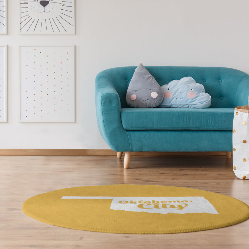 Tapis en poly-chenille oklahoma city oklahoma, Rond 5 pi