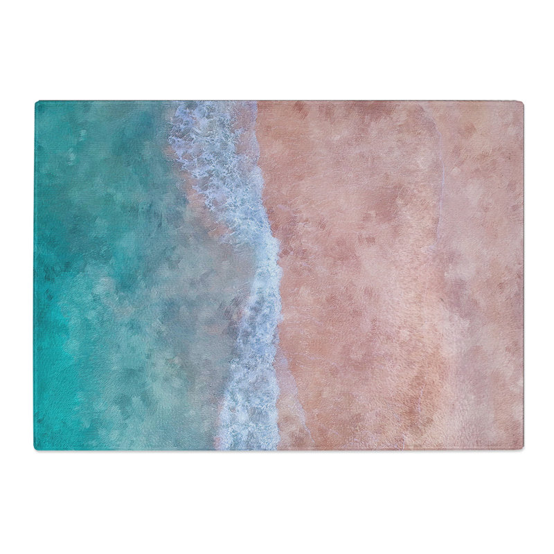 Tempered Glass Beach in Hong Kong Painting Chopping Board, 28.5 cm x 39 cm