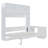 Queen Size Wall Murphy Bed With Desk And Storage Shelves And Big Cabinets, White