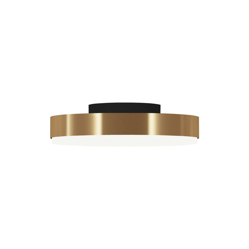 Discus Ceiling Lamp, Matte Black, Satin Brass