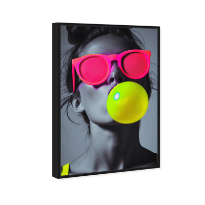 Oliver Gal Bubble One Fashion - Framed Acrylic Glass Wall Art