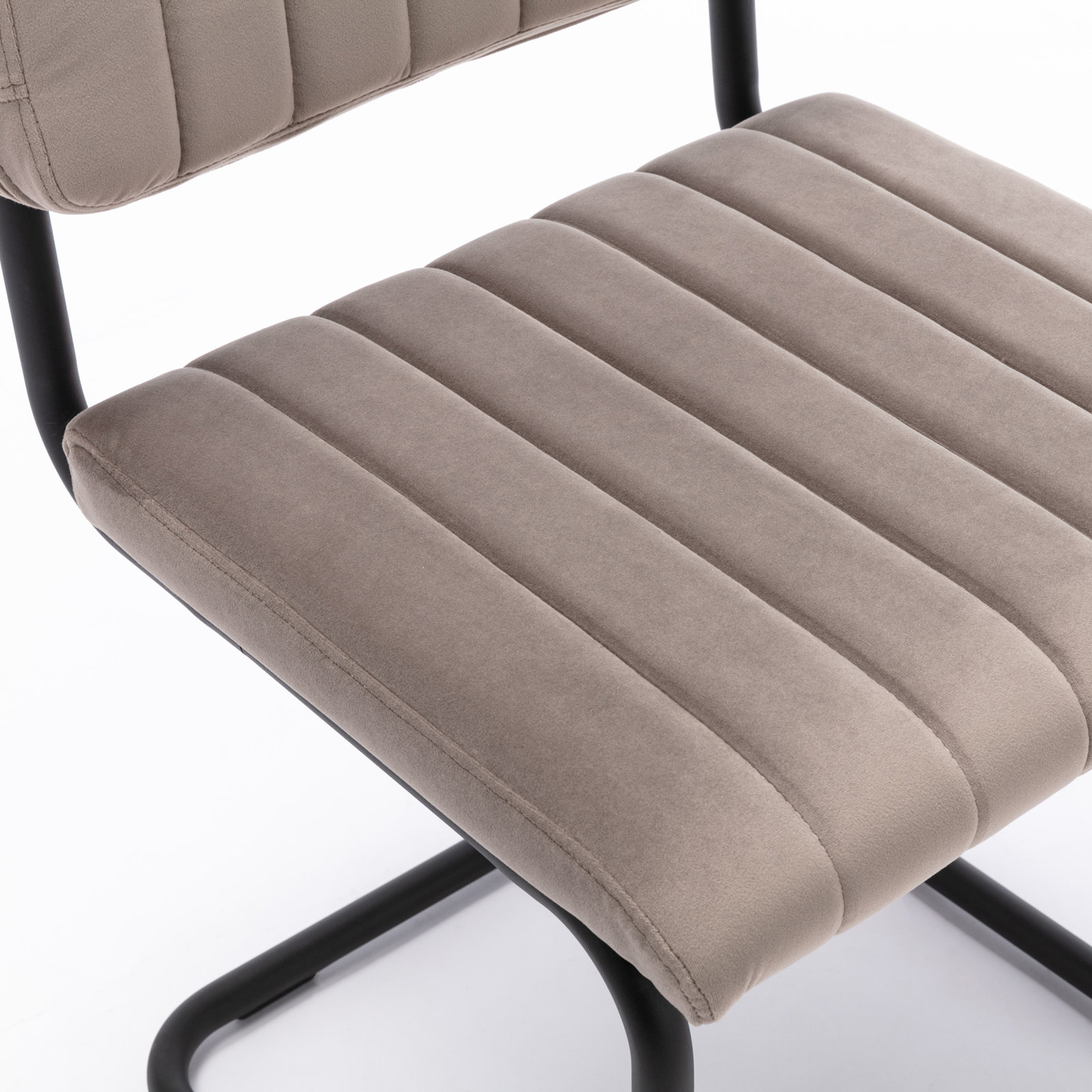 Estes Velvet Dining Chair, Platinum Gray Velvet