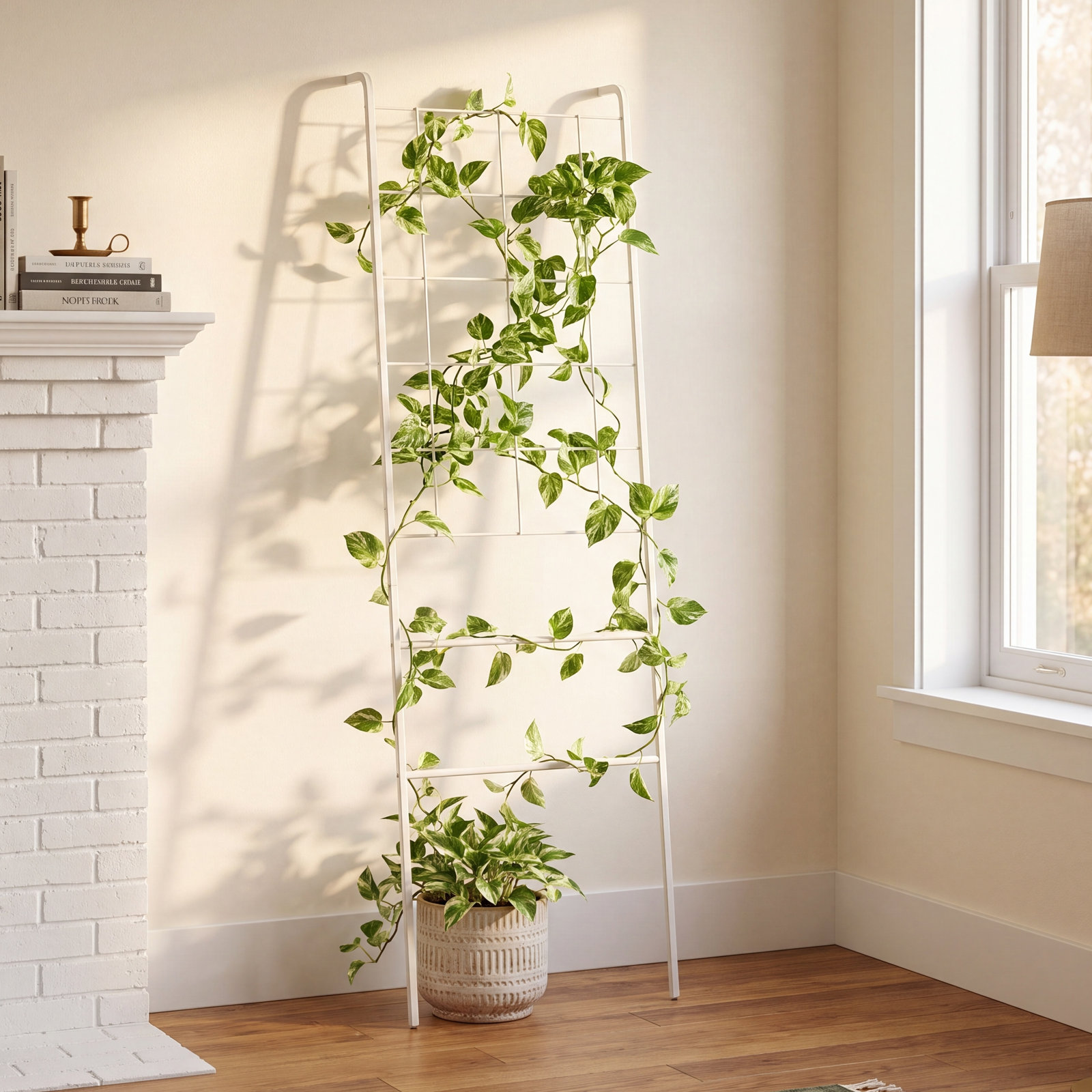 Tower Leaning Blanket Ladder, White