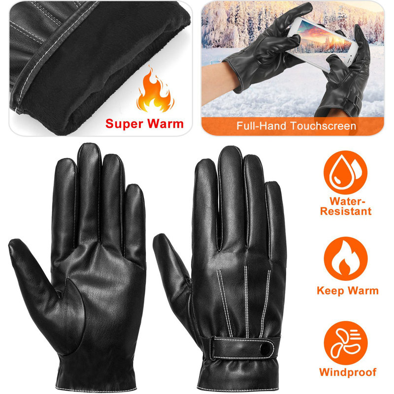Gants pour hommes en cuir pour hommes