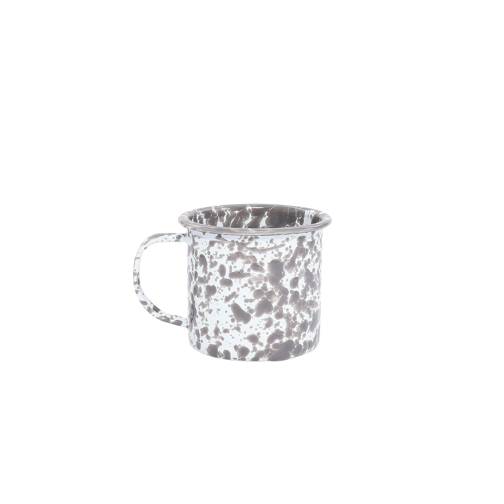 Crow Canyon Home Crow Canyon Enamelware Splatter 16 oz Mugs, Grey | Perigold