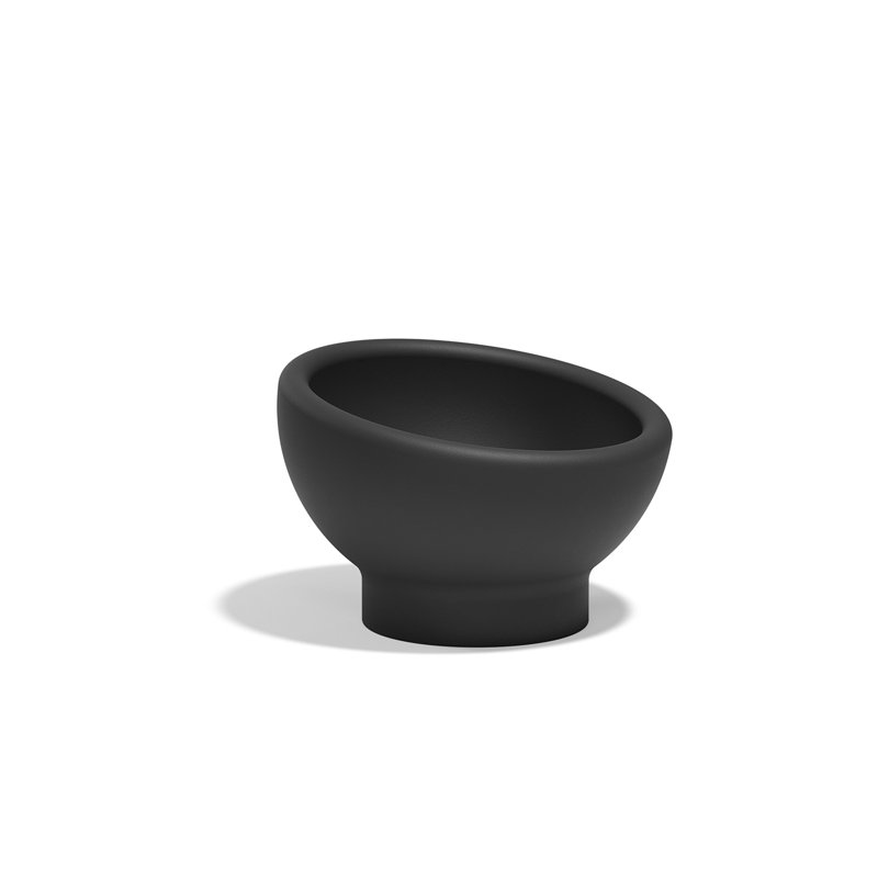 Luna Planter, 16.25" H x 23.5" W x 23.5" D, Black