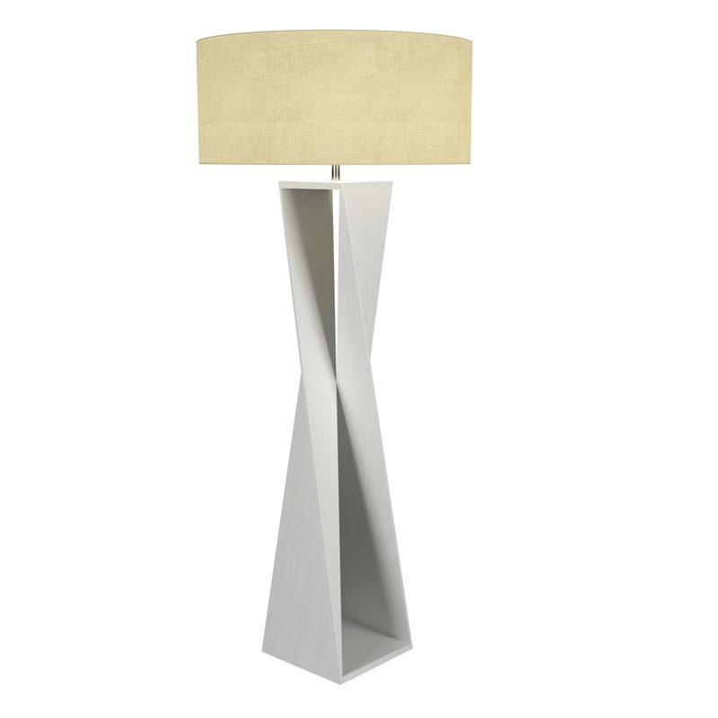 Spin Floor Lamp, Organic White