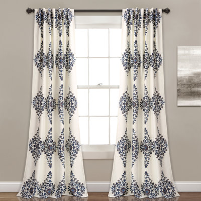 Keya Medallion Room Darkening Curtain Pair