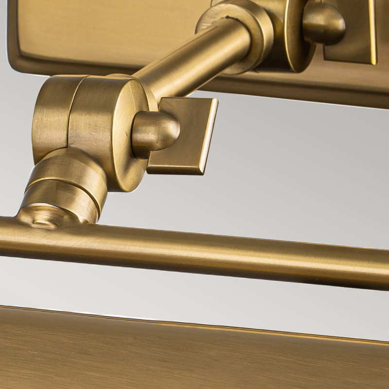 Winchfield Medium Picture Light In Aged Brass And Matte Black, Aged Brass