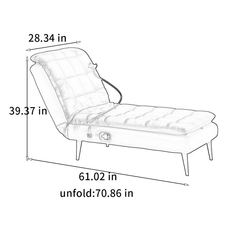 Fauteuil inclinable multifonctionnel et confortable, Café