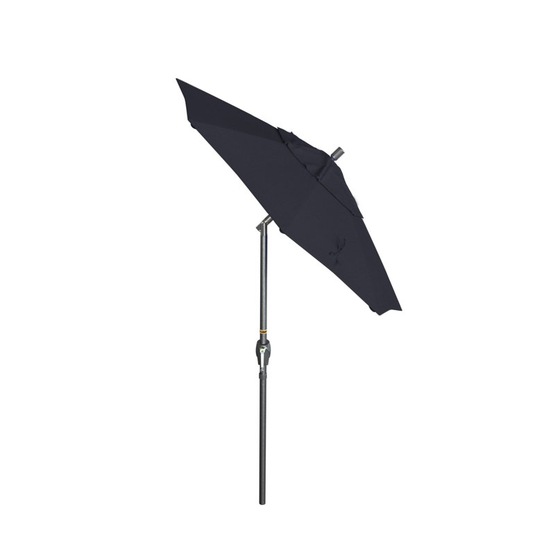 Parasol de marché 6 pi Jelinek, Toile bleu marine Sunbrella®, Matted White