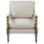 Fauteuil d'appoint en bois beige Béatrice avec coussins moelleux et structure robuste, idéal pour le confort et le style dans tout espace de vie.
