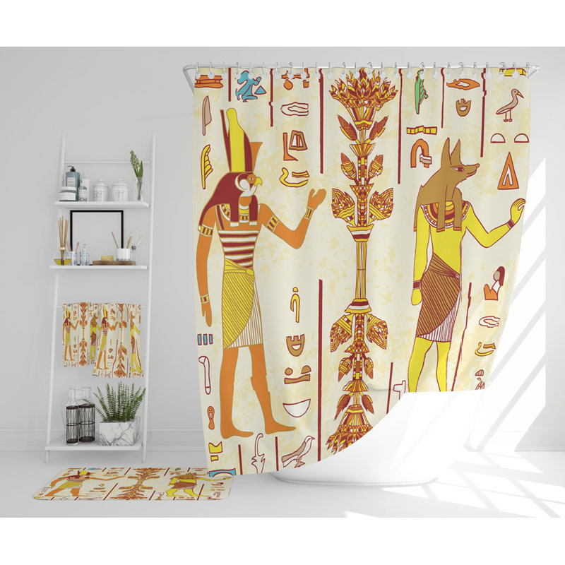 Navae Polyester Shower Curtain Set