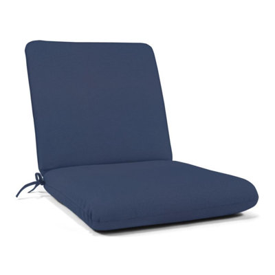 Coussin de chaise club d'intérieur / extérieur en tissu 1 pièce Casual Sunbrella® l 22 po x L 44 po, toile bleu marine