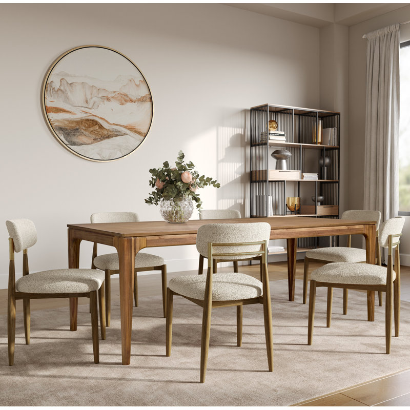 Gastelum KD 78" Acacia Wood Dining Table