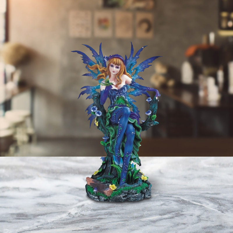 12"H Blue Spring Fairy Figurine