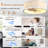 20" 7-Blade Farmhouse Caged Ceiling Fan with Light, 6 Speeds Fandelier Ceiling Fan Drum Ceiling Fan for Bedroom