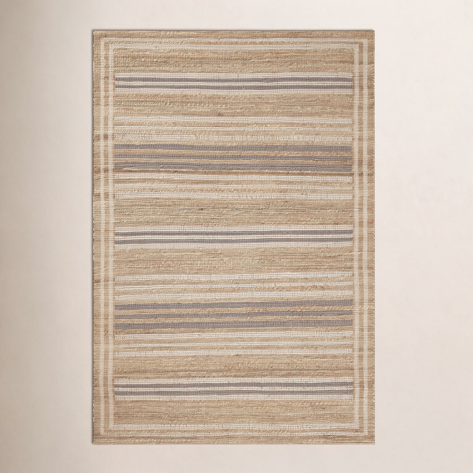 Chris Loves Julia x Loloi Judy Natural Dove Rug, Rectangle 5' x 7'6"