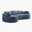 Boneless 124.5-Inch Modern Compressed Sofa With High-Resilience Sponge And Plush Chenille Upholstery For Ultimate Comfort.-1285278873