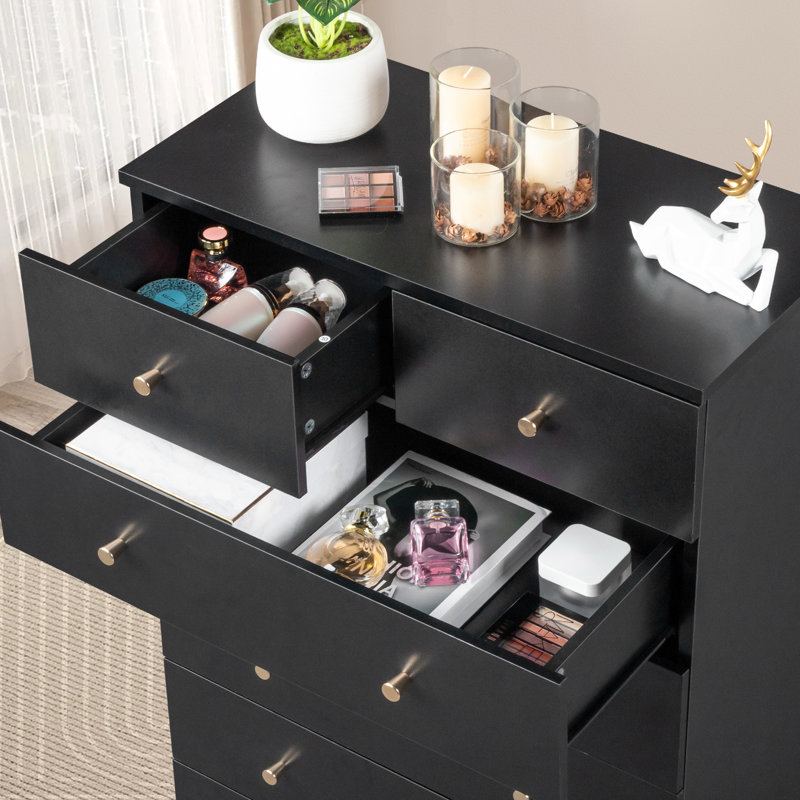 Arignote 4 - Drawer Storage Cabinet, Black