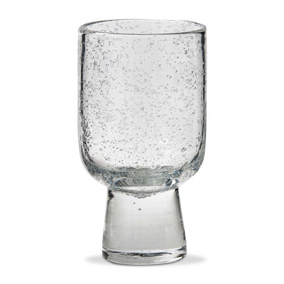 Bubble Glass Footed All Purpose Aqua
