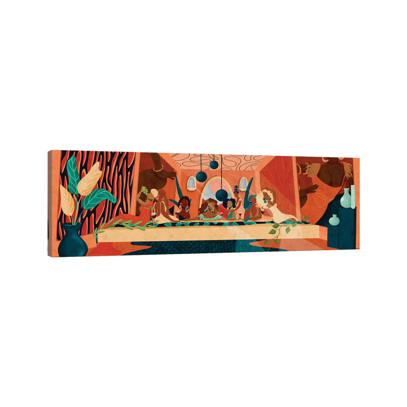 «Last Supper» - Impression panoramique, Sans cadre, H 12 po x l 36 po x P 1,5 po, Toile tendue