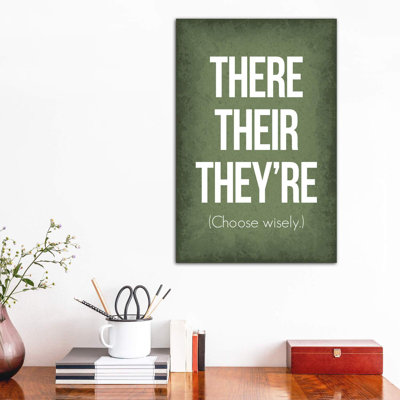 There Their They're - Wrapped Canvas Print
