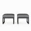 Ensemble de 2 repose-pieds de patio en aluminium toutes saisons avec coussins épais-940470805