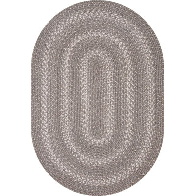 Dailee Braided Jute Non-Shedding Gray Rug