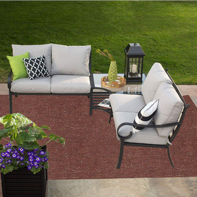 Tapis moderne intérieur / extérieur - Rouille