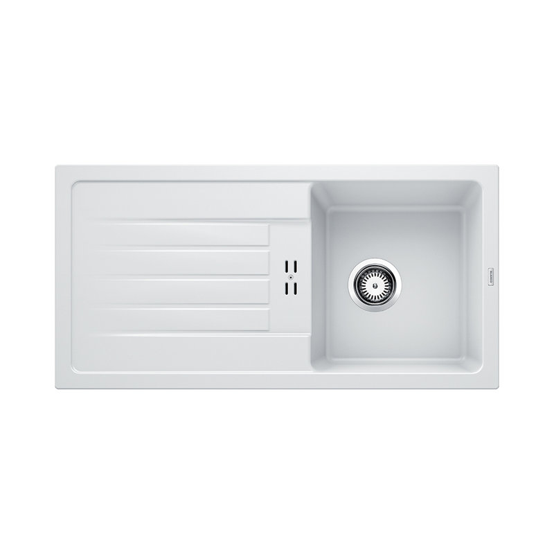 Favum Single Bowl Inset Kitchen Sink, White