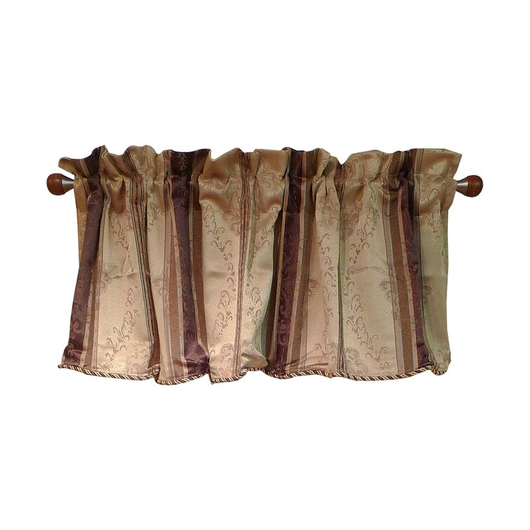 Lark Manor Apamea Faux Silk Waterfall Embellished 38'' W Window Valance &  Reviews